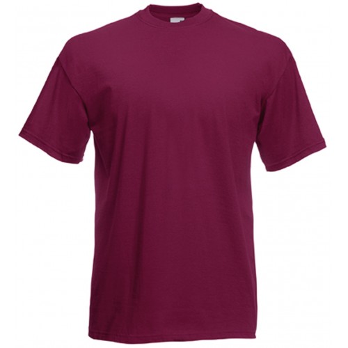 TEE-SHIRT HOMME FRUIT OF THE LOOM : VALUWEIGHT BORDEAU