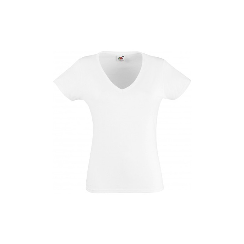 TEE-SHIRT COL V FEMME FRUIT-OF-THE-LOOM : VALUE WEIGHT