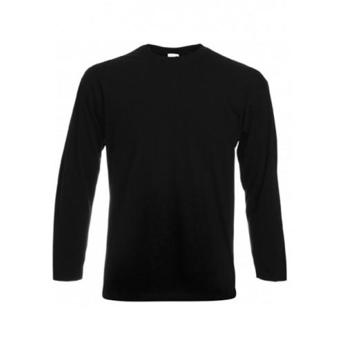 TEE-SHIRT MANCHES LONGUES HOMME FRUIT-OF-THE-LOOM : VALUEWEIGHT NOIR 