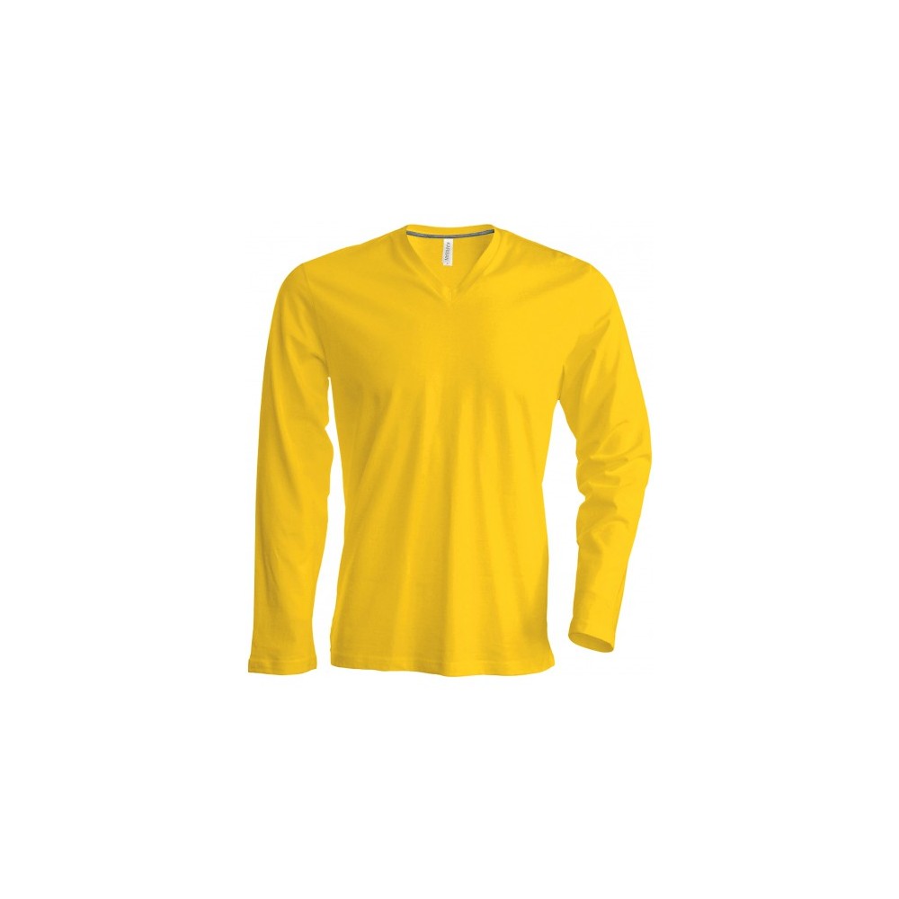 tee shirt jaune manche longue homme