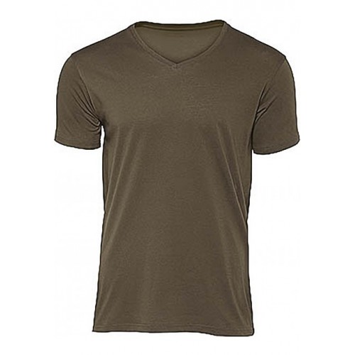 TEE-SHIRT ORGANIC COL V HOMME B&C  VERT KAKI