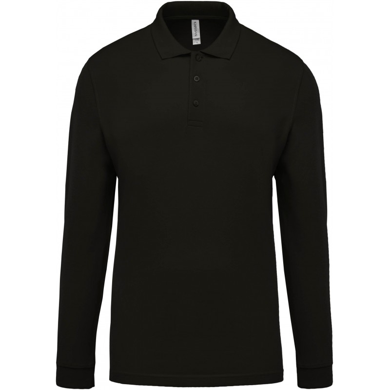 Polo homme manches longues coton Clearance