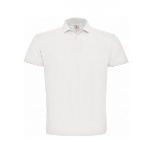 POLO BASIC HOMME B&C BLANC 
