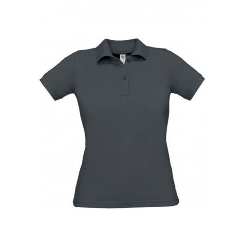 POLO SAFRAN PURE FEMME B&C GRIS FONCE 