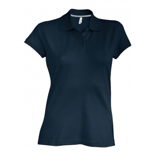 POLO MANCHES COURTES FEMME KARIBAN GRIS FONCE