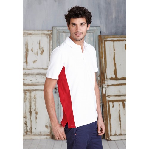 POLO BICOLORE MANCHES LONGUES HOMME KARIBAN