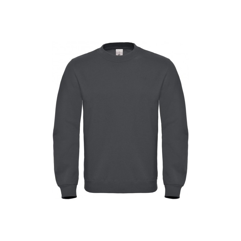 SWEAT-SHIRT COL ROND ID.002 HOMME B&C ANTHRACITE