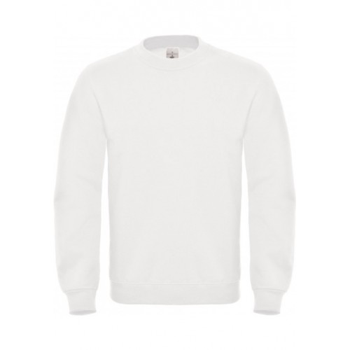 SWEAT-SHIRT COL ROND ID.002 HOMME B&C BLANC 