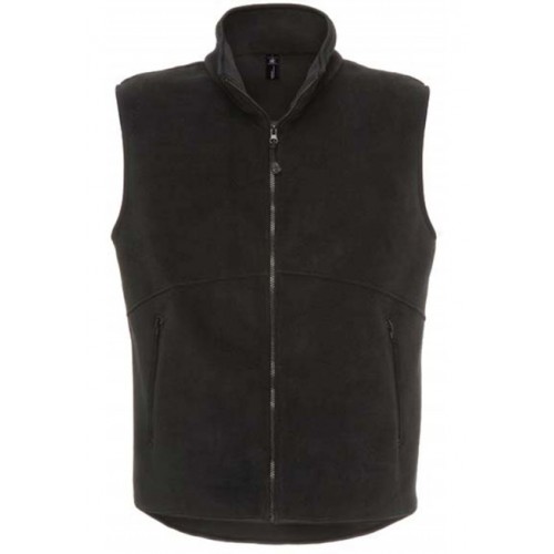 GILET POLAIRE TRAVELLER + HOMME B&C NOIR