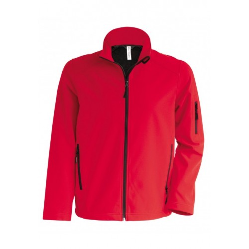 VESTE SOFTSHELL 3 COUCHES HOMME KARIBAN  ROUGE