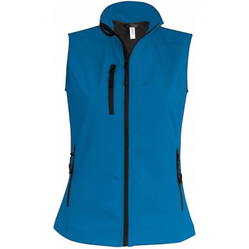 VESTE SOFTSHELL BODYWARMERS FEMME KARIBAN AQUA BLUE