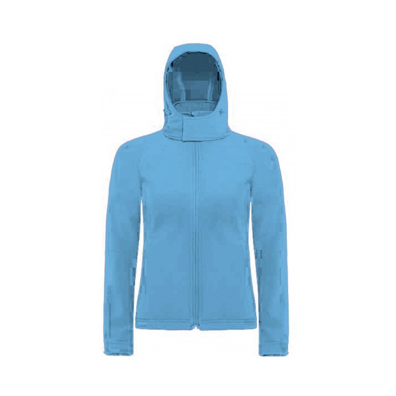 VESTE SOFTSHELL CAPUCHE FEMME B&C