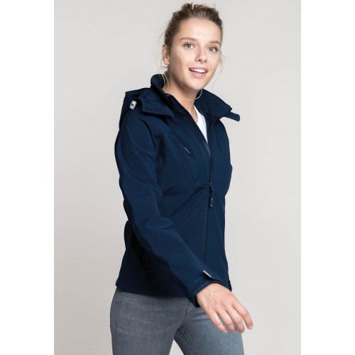 VESTE A CAPUCHE SOFTSHELL 3 COUCHES FEMME KARIBAN