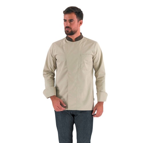 VESTE DE BOULANGER/PATISSIER HOMME LAFONT CABBAGE BEIGE/CHOCO